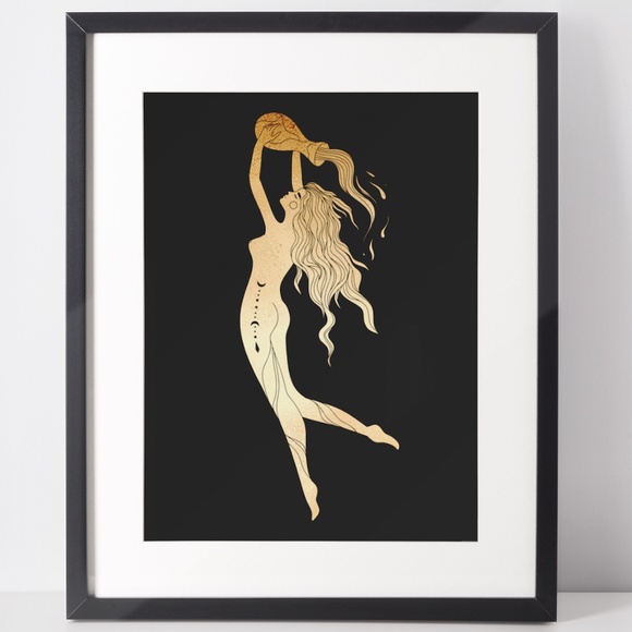 Other - Aquarius Wall Art Celestial Zodiac Print Poster Unframed